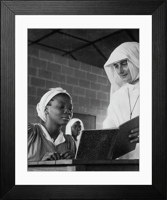 Framed Print : Training Of Women Teachers In ia -- Student receiving individual attention from a teacher Framed Print : Training Of Women Teachers In ia -- Student receiving individual attention from a teacher
