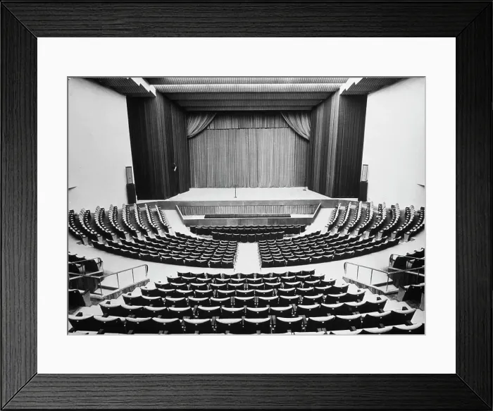 Framed Print : Interiors of an empty stage theater, Teatro Mediterraneo, Naples, Italy Framed Print : Interiors of an empty stage theater, Teatro Mediterraneo, Naples, Italy
