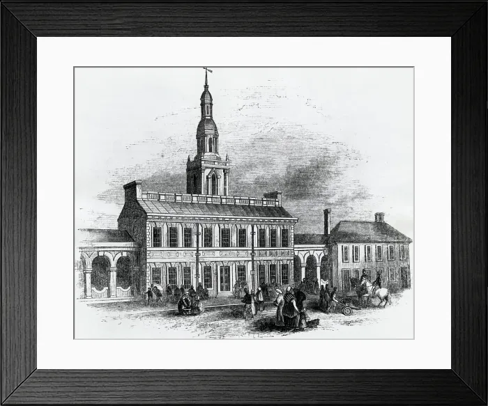 Framed Print : Independence Hall, Philadelphia, Pennsylvania 1776 Artist Unknown