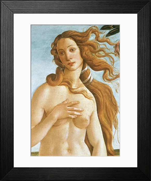 Framed Print : The Birth of Venus (Detail) ca
