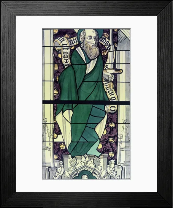 Framed Print : Apostle Paul, stained glass, 13th century Framed Print : Apostle Paul, stained glass, 13th century