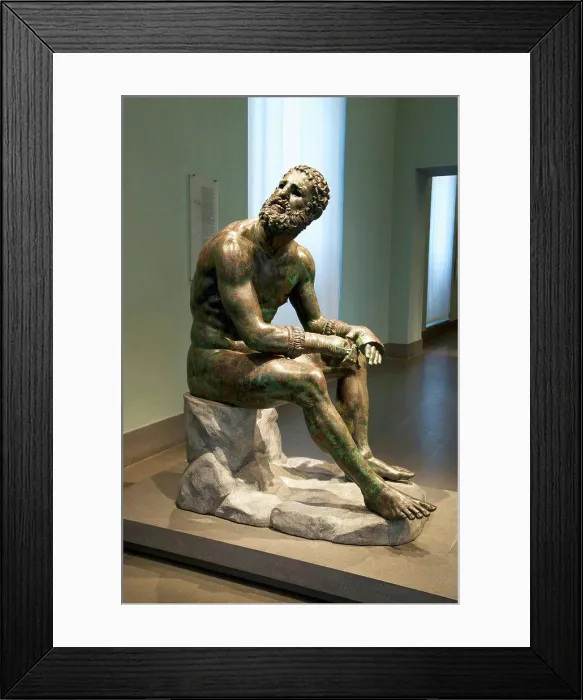 Framed Print : Boxer of Quirinal, or Terme Boxer, Greek Bronze Sculpture, 330 B.C. Palazzo Massimo, National Museum of Rome, Italy Framed Print : Boxer of Quirinal, or Terme Boxer, Greek Bronze Sculpture, 330 B.C. Palazzo Massimo, National Museum of Rome, Italy
