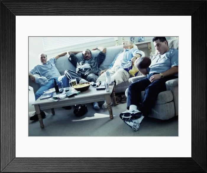 Framed Print : Group of people watching television Framed Print : Group of people watching television