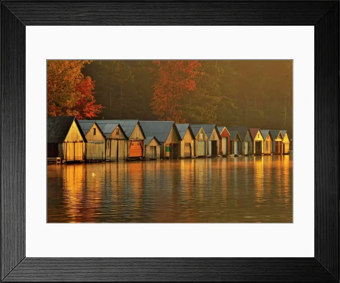 Framed Print : Boathouses at dawn, Greater Sudbury Panache, Ontario, Canada Framed Print : Boathouses at dawn, Greater Sudbury Panache, Ontario, Canada