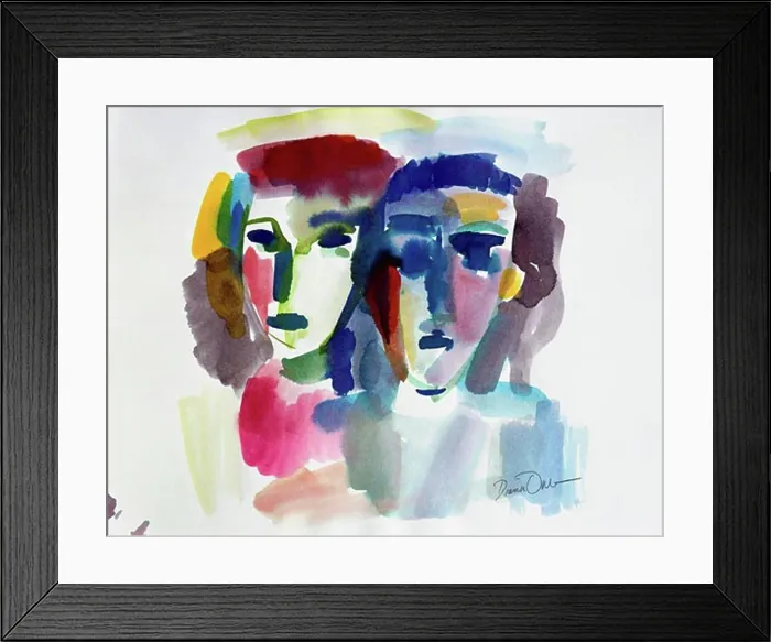 Framed Print : Couple 1994 Diana Ong (b.1940 Chinese-American) Watercolor Private Collection Framed Print : Couple 1994 Diana Ong (b.1940 Chinese-American) Watercolor Private Collection