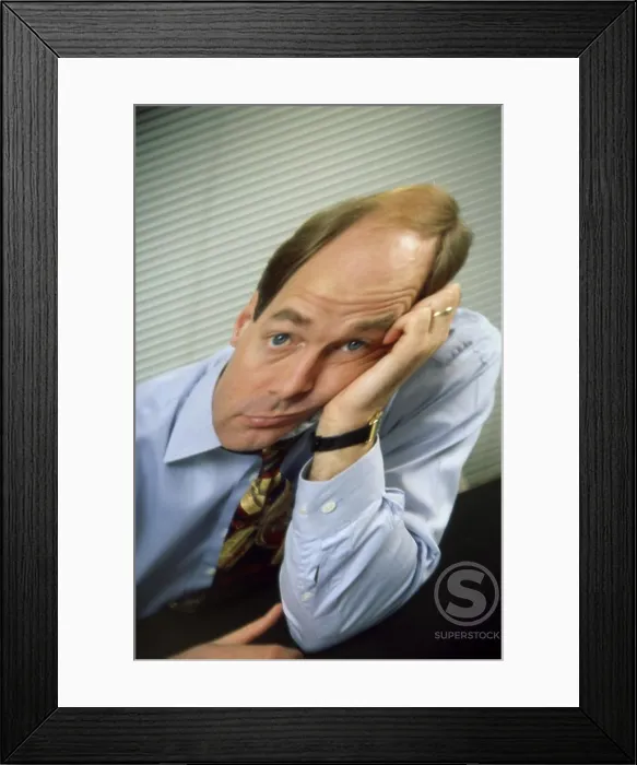Framed Print : Portrait of a businessman looking stressed Framed Print : Portrait of a businessman looking stressed