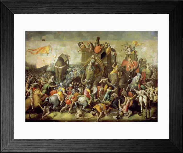 Framed Print : The Battle 1521 Roman Master Oil on canvas Pushkin Museum of Fine Arts, Moscow