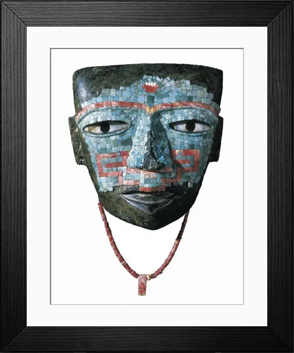 Framed Print : Malinaltepec Mask. 300-650. Teotihuacan culture