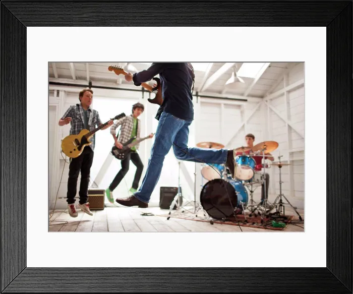 Framed Print : Friends playing musical instruments together Framed Print : Friends playing musical instruments together