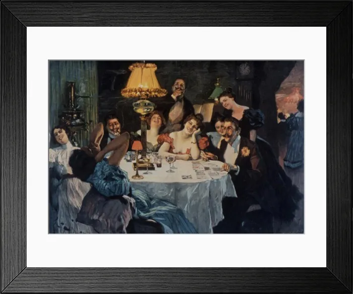 Framed Print : The Cards Never Lie (Evening Party with a Fortune Teller) ca Framed Print : The Cards Never Lie (Evening Party with a Fortune Teller) ca
