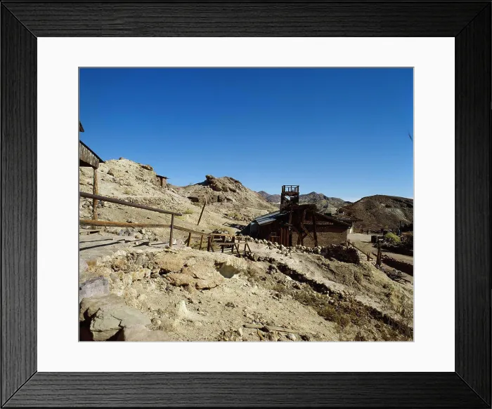 Framed Print : Panoramic view of Maggie's Mine, Calico Ghost Town, Barstow, California, USA Framed Print : Panoramic view of Maggie's Mine, Calico Ghost Town, Barstow, California, USA