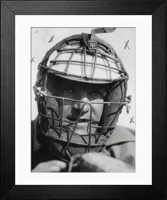 Framed Print : Catcher for million (goodyear) is well covered goodyear *****. April 9, 1934 Framed Print : Catcher for million (goodyear) is well covered goodyear *****. April 9, 1934