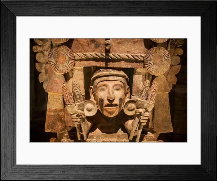 Framed Print : Mask, Goddess of the Corn, National Museum of Anthropology. Mexico City. Mexico