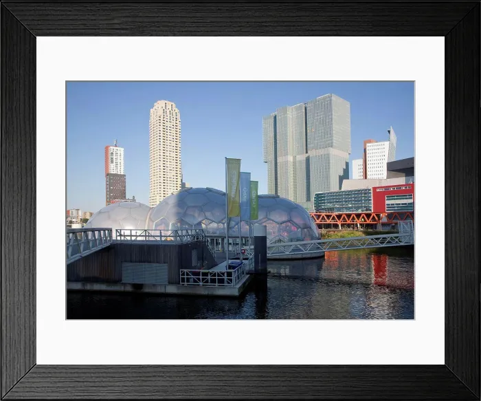 Framed Print : The Floating Pavilion experiment in sustainable architecture and Climate Proof Development