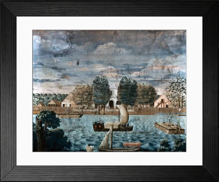 Framed Print : White Hall Plantation, Louisiana ca. 1790 Artist Unknown Framed Print : White Hall Plantation, Louisiana ca. 1790 Artist Unknown