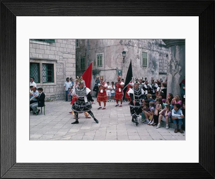 Framed Print : Croatia, Korcula Island, Men In Costume Performing Traditional Moreska Dance Which Is Over Four Hundred Years Old Framed Print : Croatia, Korcula Island, Men In Costume Performing Traditional Moreska Dance Which Is Over Four Hundred Years Old