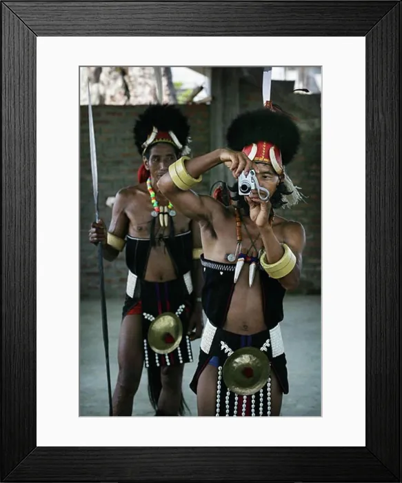 Framed Print : Chang Naga tribe in traditional dress during Moatsu festival of sowing