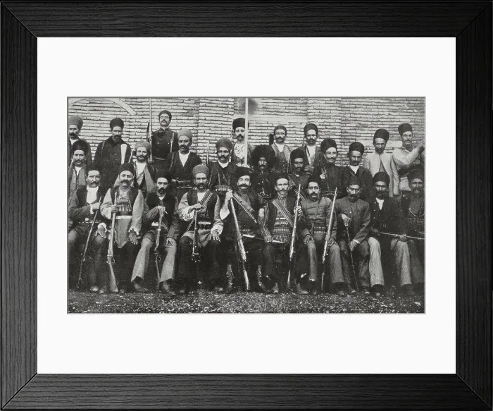 Framed Print : Mohammad Ali Shah's soldiers, Persian constitutional revolution Framed Print : Mohammad Ali Shah's soldiers, Persian constitutional revolution