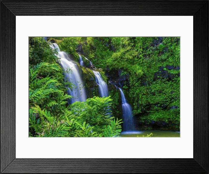 Framed Print : USA, Hawaii, Maui, Waikani Falls