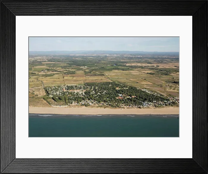 Framed Print : Sérignan-plage et son camping of the Mediterranean