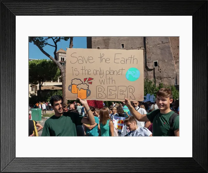 Framed Print : Every Friday skrike. FridaysForFuture movement inspired by Swedish teenager Greta Thunberg Framed Print : Every Friday skrike. FridaysForFuture movement inspired by Swedish teenager Greta Thunberg