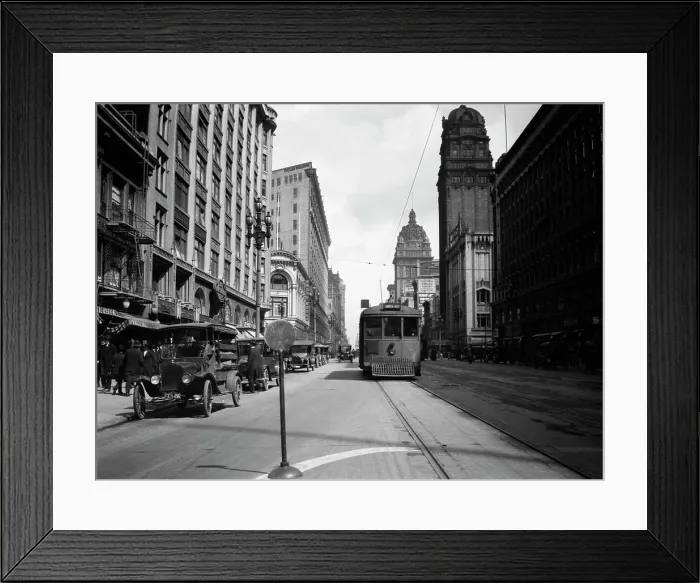Framed Print : 1920 INTERURBAN TROLLEY ON MARKET STREET SAN FRANCISCO CALIFORNIA USA Framed Print : 1920 INTERURBAN TROLLEY ON MARKET STREET SAN FRANCISCO CALIFORNIA USA