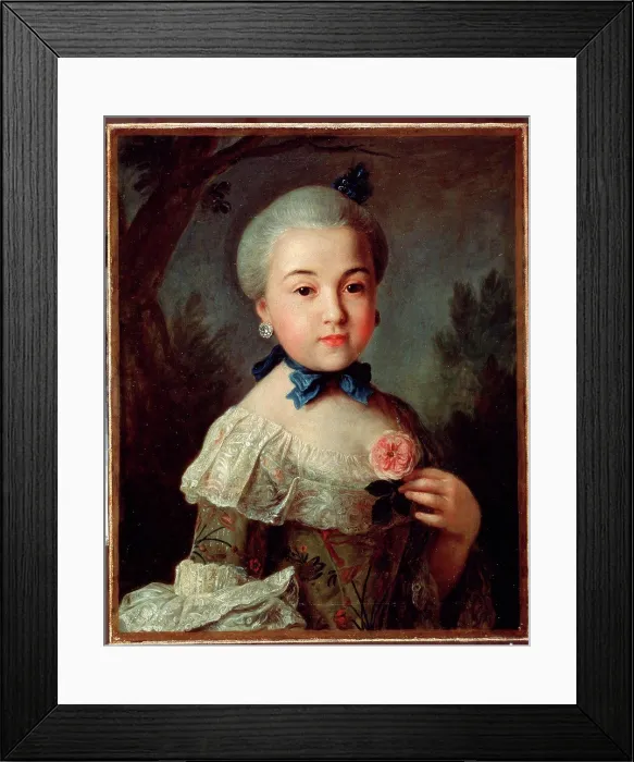 Framed Print : Portrait of countess Varvara Sheremetyeva by Pietro Antonio Rotari