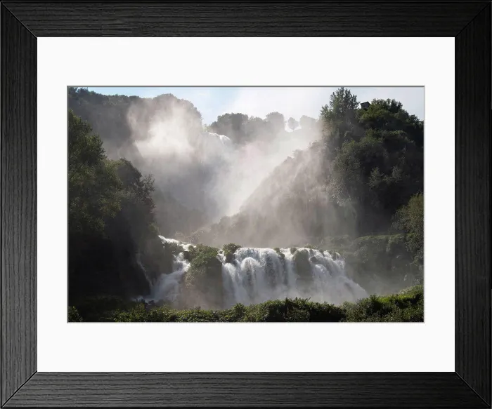 Framed Print : waterfall marmore artificial waterfall in umbria