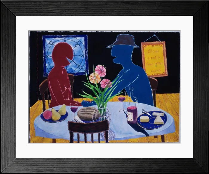 Framed Print : Slow is Not a Four Letter Word 2004 Erik Slutsky (20th C. Canadian) Mixed media Framed Print : Slow is Not a Four Letter Word 2004 Erik Slutsky (20th C. Canadian) Mixed media