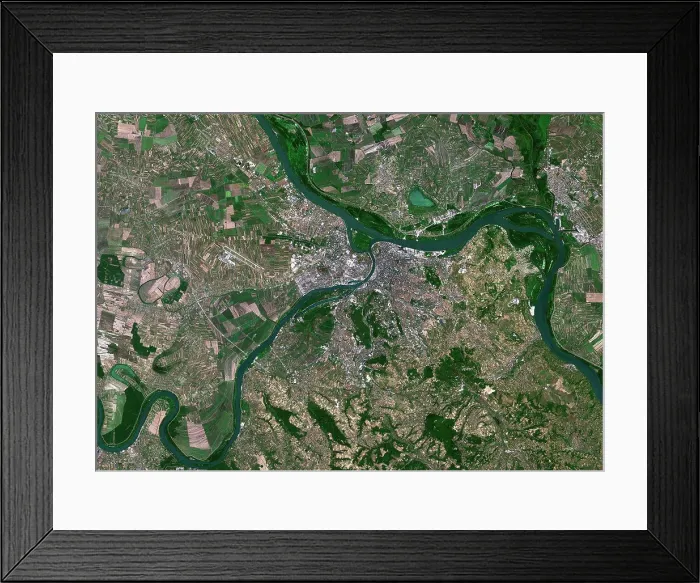 Framed Print : Belgrade, Serbia, True Colour Satellite Image Framed Print : Belgrade, Serbia, True Colour Satellite Image
