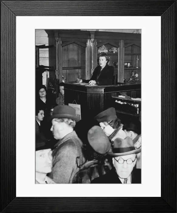 Framed Print : 'Going - Going - Going' Says The Auctioneer In Skirts: 'Any advance on -' Mrs Framed Print : 'Going - Going - Going' Says The Auctioneer In Skirts: 'Any advance on -' Mrs