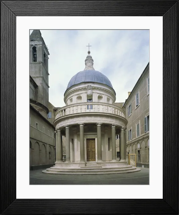 Framed Print : Tempietto Donato Bramante (1444-1514 Italian) San Pietro in Montorio, Rome, Italy
