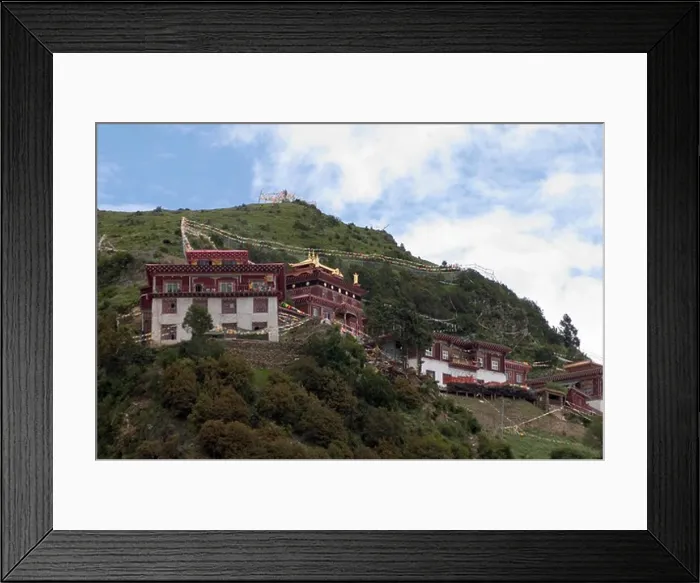 Framed Print : Katok Dorjeden Monastery, first Nyingma Gompa founded in 1159 AD - Kham, (Eastern Tibet), Sichuan Province, China