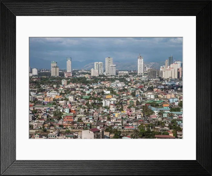 Framed Print : Aerial view of Manila cityscape, Manila, Philippines Framed Print : Aerial view of Manila cityscape, Manila, Philippines