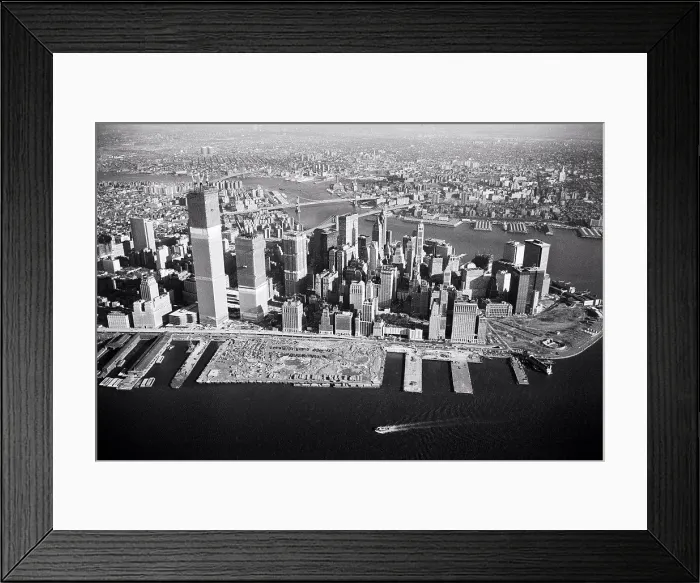 Framed Print : Lower Manhattan with World Trade Center & other Construction
