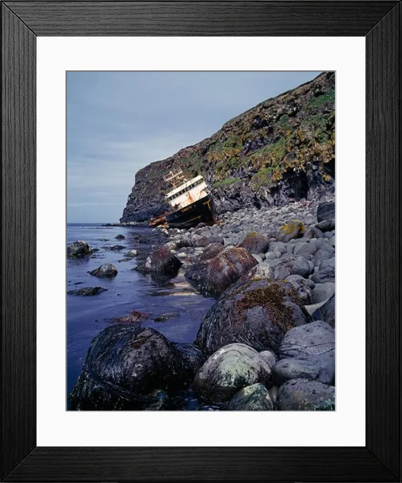 Framed Print : Shipwreck of the 157-foot F / V Terminator on the west shore of Saint Paul Island, Pribilof Islands, Bering Sea, Alaska