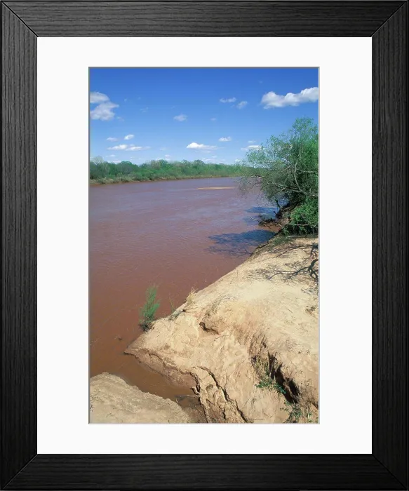 Framed Print : Oklahoma, Cushing. Cimarron River. Muddy River Bed Framed Print : Oklahoma, Cushing. Cimarron River. Muddy River Bed