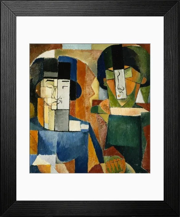 Framed Print : Portrait of Gentlemen Kawashima et Fushita; Portrait de Messieurs Kawashima et Fushita