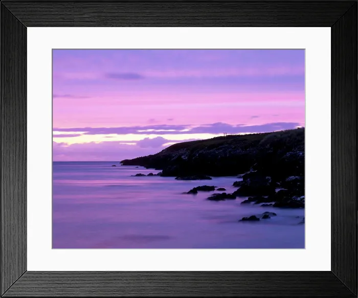 Framed Print : Sunset over Sands of Breckon, one of the finest beaches in Shetland Framed Print : Sunset over Sands of Breckon, one of the finest beaches in Shetland