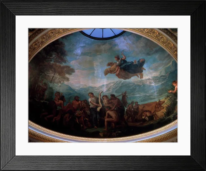 Framed Print : France, Paris, Bibliotheque Du Palais Bourbon, La Culture by Eugene Delacroix, fresco, (1798-1863) Framed Print : France, Paris, Bibliotheque Du Palais Bourbon, La Culture by Eugene Delacroix, fresco, (1798-1863)