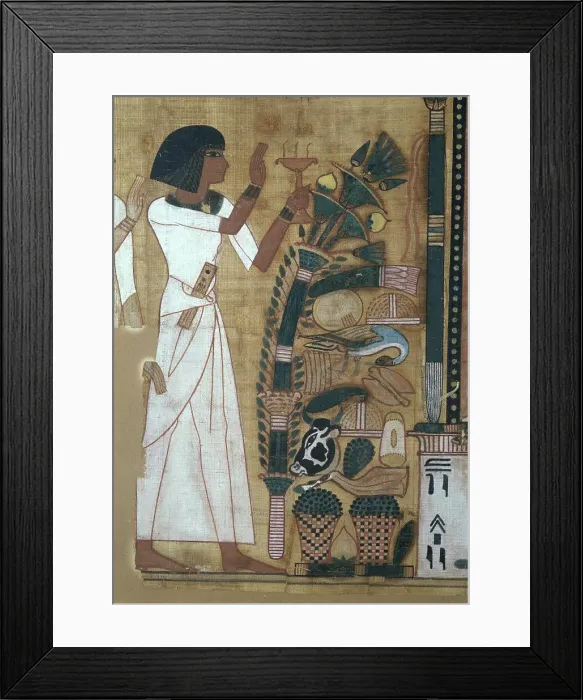 Framed Print : Book of the Dead, Detail - Fumigation by Isis c. 1300 B.C. Egyptian Art Musee du Louvre, Paris Framed Print : Book of the Dead, Detail - Fumigation by Isis c. 1300 B.C. Egyptian Art Musee du Louvre, Paris