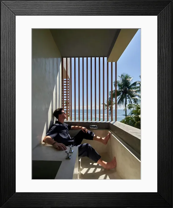 Framed Print : Johnathan Ashmore portait. Harding Boutique Hotel, Ahangama, Sri Lanka. Architect: ANARCHITECT, 2021
