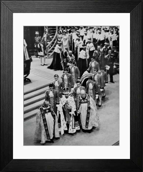 Framed Print : The Coronation Ceremony In Westminster Abbey -- The King carrying the Orb Framed Print : The Coronation Ceremony In Westminster Abbey -- The King carrying the Orb