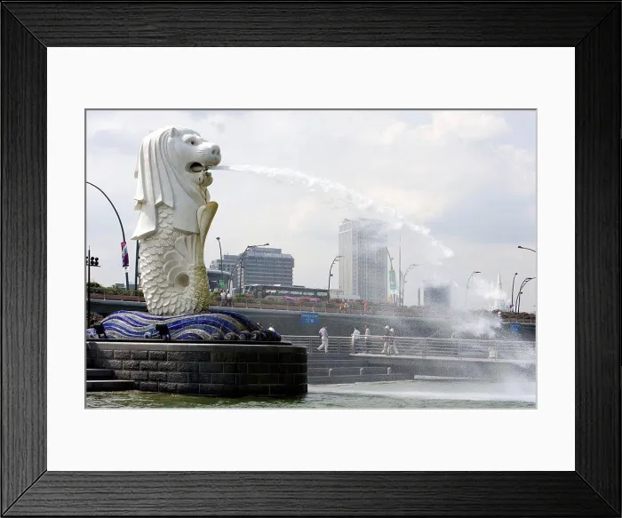 Framed Print : Merlion statue in Singapore Framed Print : Merlion statue in Singapore