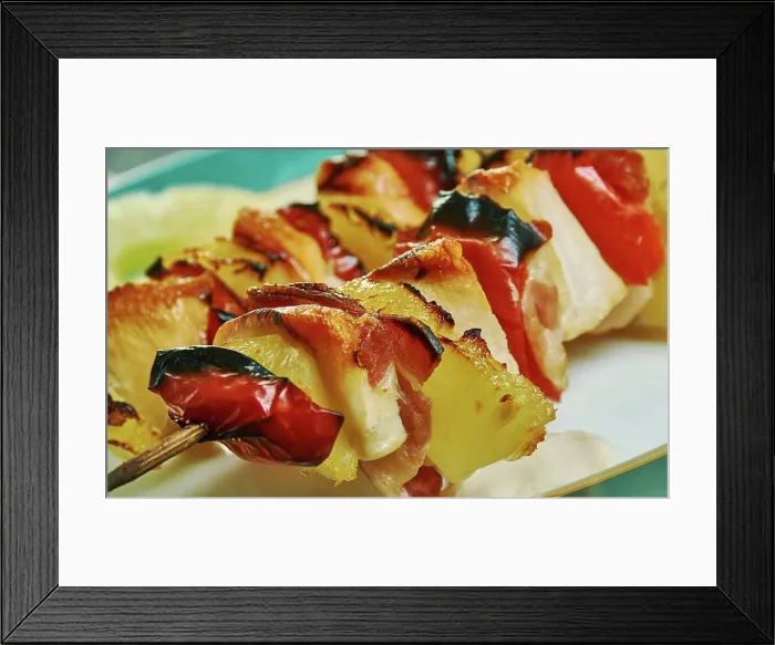 Framed Print : Hawaiian Bacon Pineapple Chicken Kebabs Hawaiian Bacon Pineapple Chicken Kebabs Framed Print : Hawaiian Bacon Pineapple Chicken Kebabs Hawaiian Bacon Pineapple Chicken Kebabs