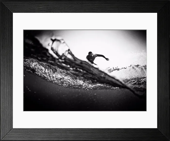 Framed Print : Male surfer making cutback from behind ocean wave Framed Print : Male surfer making cutback from behind ocean wave