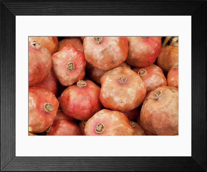 Framed Print : USA, California, La Jolla Farmer's Market, Pomegranates Framed Print : USA, California, La Jolla Farmer's Market, Pomegranates
