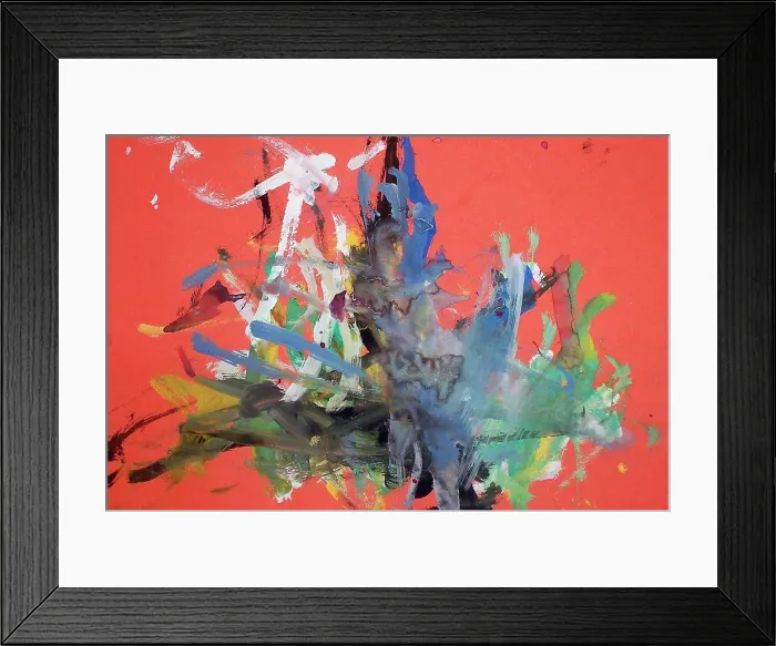 Framed Print : Painting by the Chimpanzee Congo, London Zoo. Late 1950s
