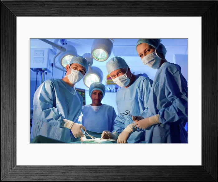 Framed Print : MODEL RELEASED. Surgery Framed Print : MODEL RELEASED. Surgery