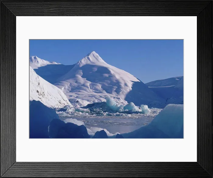 Framed Print : Icebergs on Portage Lake Winter Alaska